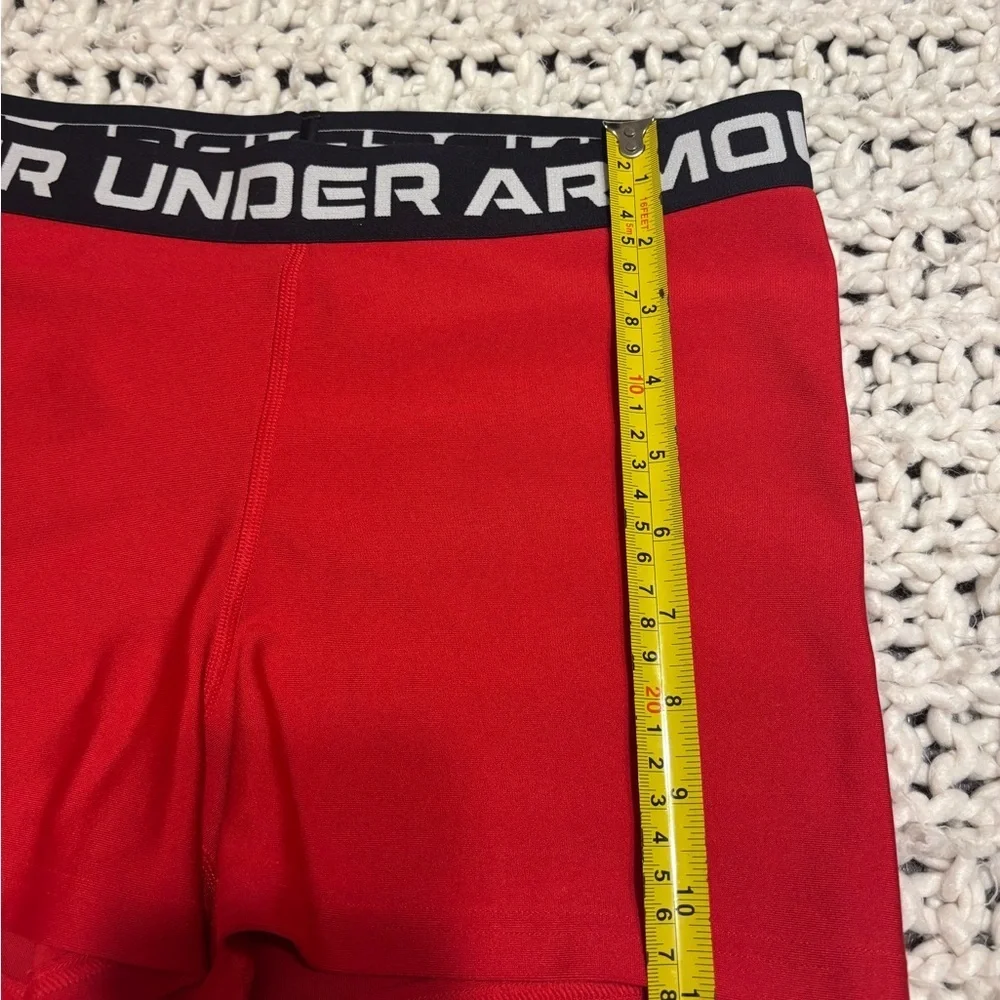HEATGEAR UNDER ARMOUR Shorty Women's  Shorts compression mid rise shorty Red